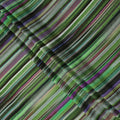 Multicolor Stripe Silk Satin Fabric 140cm