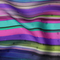 Multicolor Stripe Silk Satin Fabric 140cm