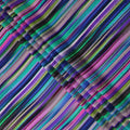 Multicolor Stripe Silk Satin Fabric 140cm