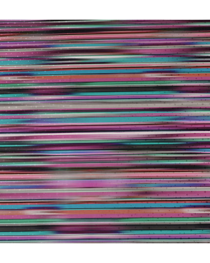 Multicolor Stripe Silk Satin Fabric 140cm
