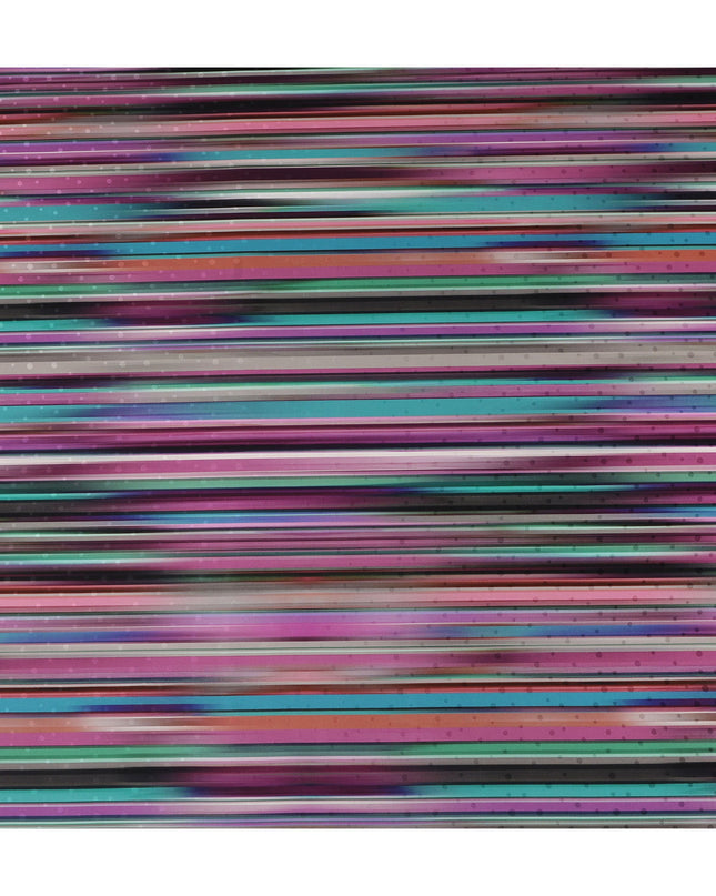 Multicolor Stripe Silk Satin Fabric 140cm