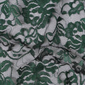 Forest Green Metallic Lace Fabric 110cm