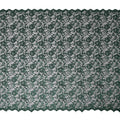 Forest Green Metallic Lace Fabric 110cm