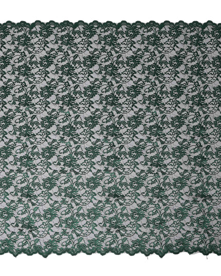 Forest Green Metallic Lace Fabric 110cm