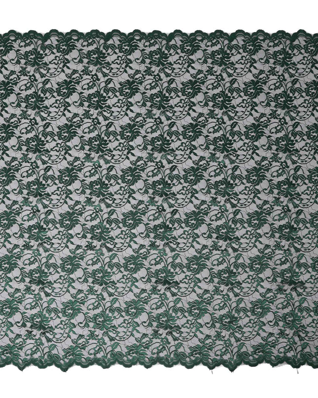 Forest Green Metallic Lace Fabric 110cm