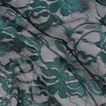 Teal Green Metallic Lace Fabric 110cm
