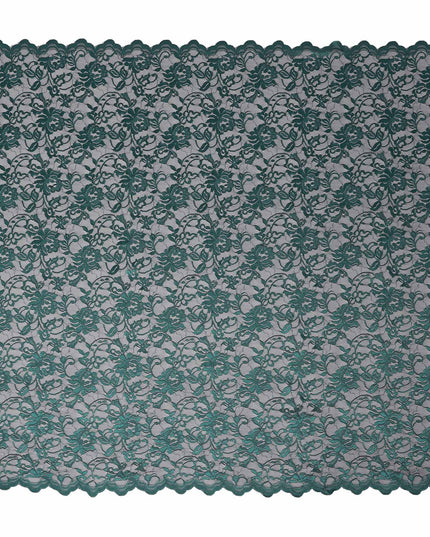 Teal Green Metallic Lace Fabric 110cm