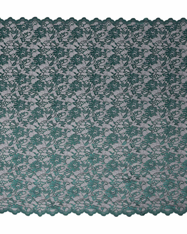 Teal Green Metallic Lace Fabric 110cm