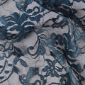 Steel Blue Metallic Lace Fabric 110cm