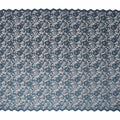 Steel Blue Metallic Lace Fabric 110cm