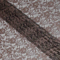Mocha Brown Metallic Lace Fabric 110cm