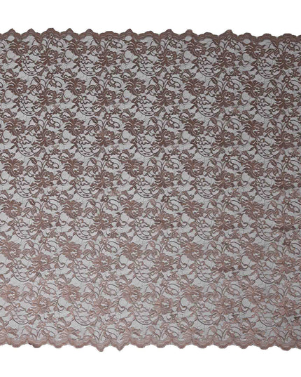 Mocha Brown Metallic Lace Fabric 110cm