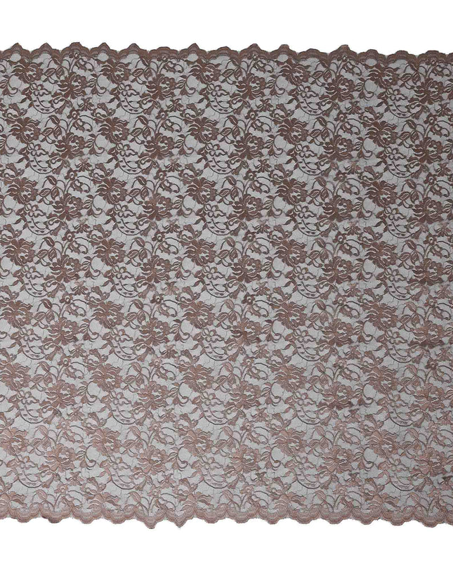 Mocha Brown Metallic Lace Fabric 110cm