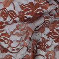 Rust Brown Metallic Lace Fabric 110cm