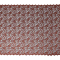 Rust Brown Metallic Lace Fabric 110cm