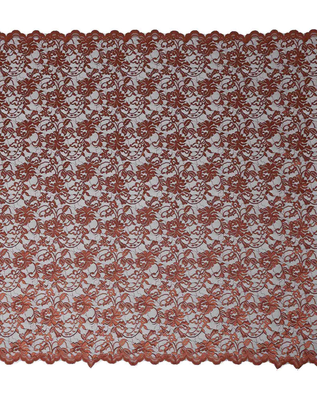 Rust Brown Metallic Lace Fabric 110cm