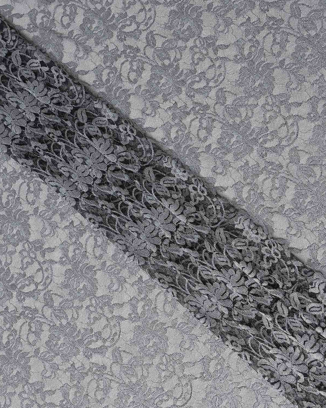Grey Metallic Crinkle Jacquard Fabric 110cm