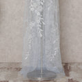 Light Blue Floral Tulle Fabric 140cm Korea
