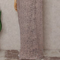 Dusky Mauve Purple French Chantilly Lace Saree 110cm