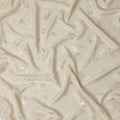 Ivory Cream Animal Skin Silk Crepe Fabric 140cm