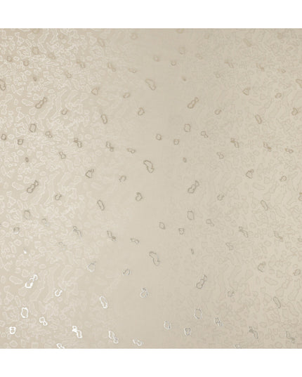 Ivory Cream Animal Skin Silk Crepe Fabric 140cm