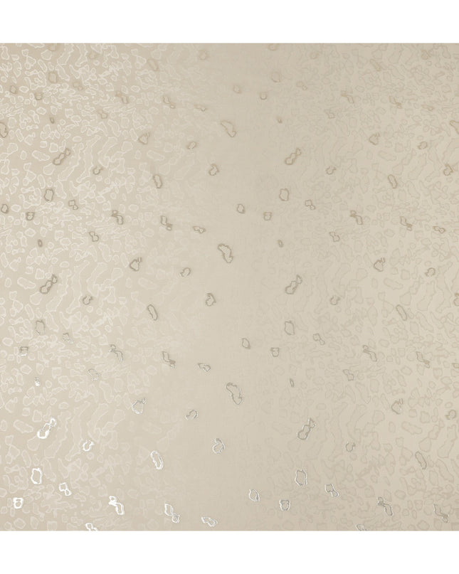 Ivory Cream Animal Skin Silk Crepe Fabric 140cm