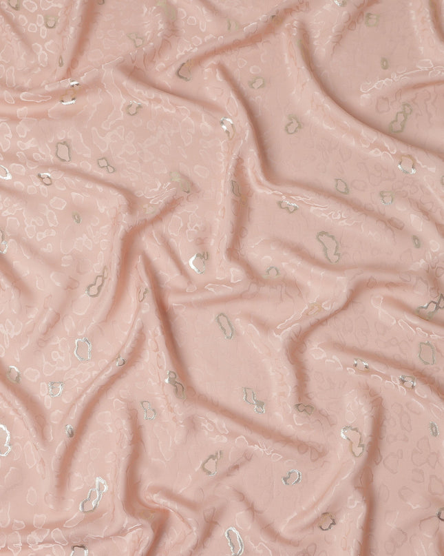 Blush Rose Pink Animal Skin Silk Crepe Fabric 140cm