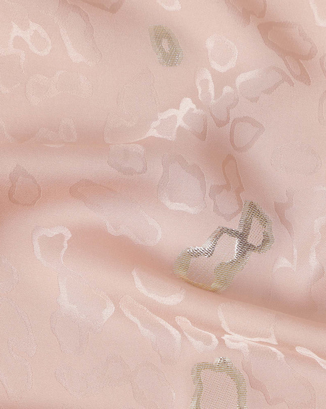 Blush Rose Pink Animal Skin Silk Crepe Fabric 140cm