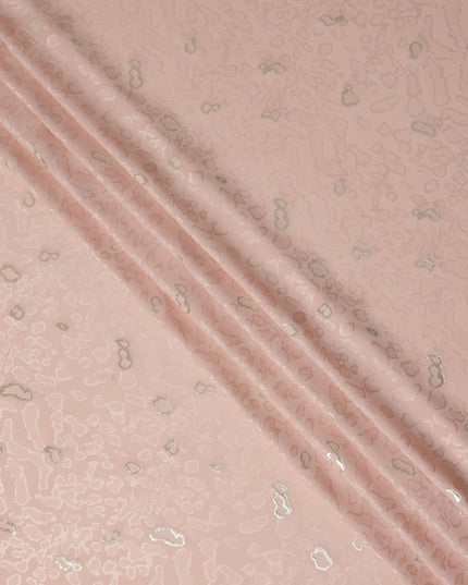 Blush Rose Pink Animal Skin Silk Crepe Fabric 140cm