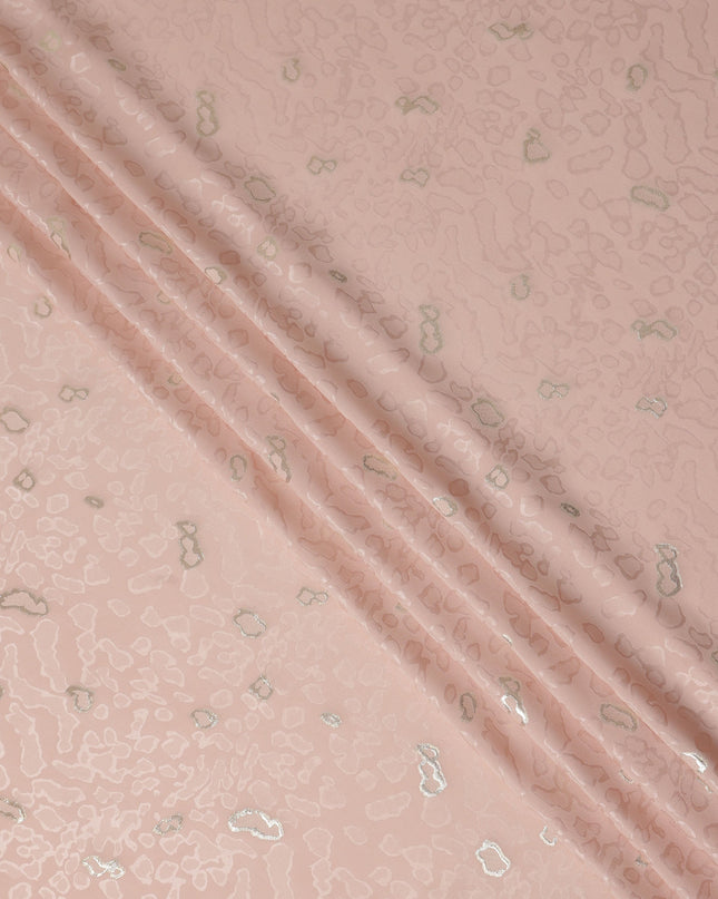 Blush Rose Pink Animal Skin Silk Crepe Fabric 140cm