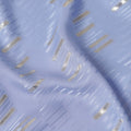 Periwinkle Blue Lurex Stripe Silk Crepe 140cm