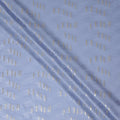 Periwinkle Blue Lurex Stripe Silk Crepe 140cm