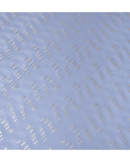 Periwinkle Blue Lurex Stripe Silk Crepe 140cm