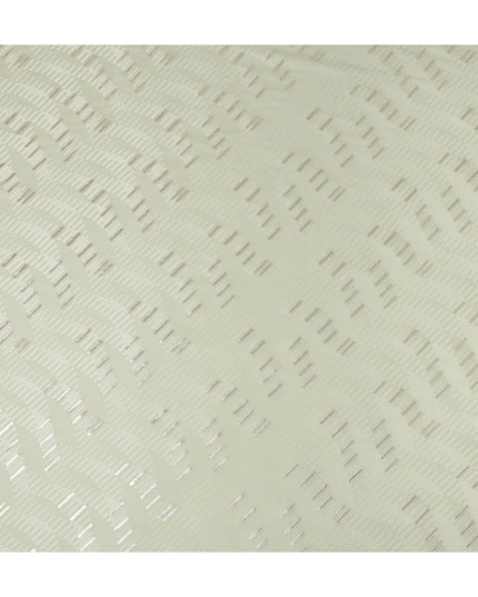 Sage Green Lurex Stripe Silk Crepe 140cm