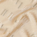Champagne Beige Lurex Stripe Silk Crepe 140cm