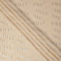 Champagne Beige Lurex Stripe Silk Crepe 140cm