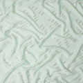 Ice Mint Green Lurex Stripe Silk Crepe 140cm