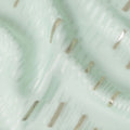 Ice Mint Green Lurex Stripe Silk Crepe 140cm