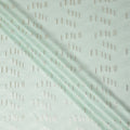 Ice Mint Green Lurex Stripe Silk Crepe 140cm