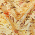 Golden Mustard Floral Viscose Fabric 110cm