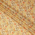 Golden Mustard Floral Viscose Fabric 110cm