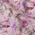 Blush Pink Floral Viscose Fabric 110cm