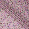 Blush Pink Floral Viscose Fabric 110cm