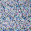 Blue Floral Digital Printed Viscose Fabric 110cm | Indian