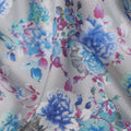 Blue Floral Digital Printed Viscose Fabric 110cm | Indian
