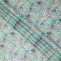 Grey Floral Digital Printed Viscose Fabric 110cm | Indian