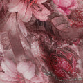 Buy Pink Floral Design Viscose Crepe 110cm