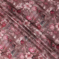Buy Pink Floral Design Viscose Crepe 110cm