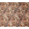 Taupe Brown Bouquet Floral Viscose Fabric 110cm