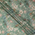 Buy Green Floral Design Viscose Crepe 110cm